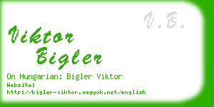 viktor bigler business card